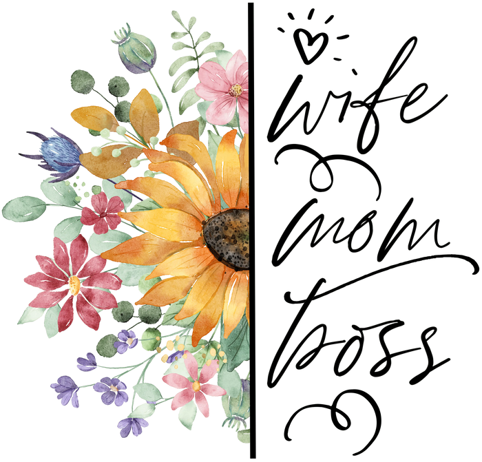 Boho Mama Design pressed on a garment