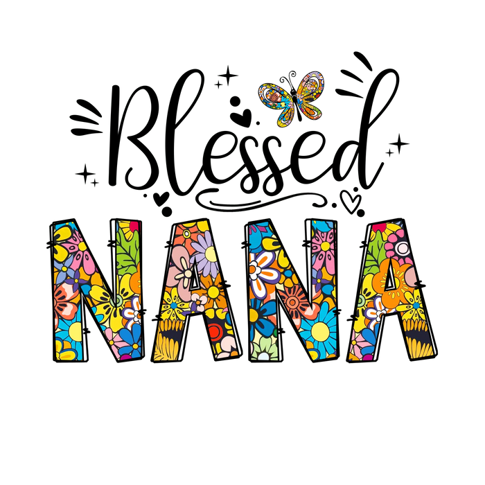 Blessed Nana Design pressed on a garment
