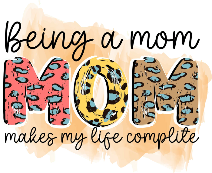 Being a Mom Design pressed on a garment
