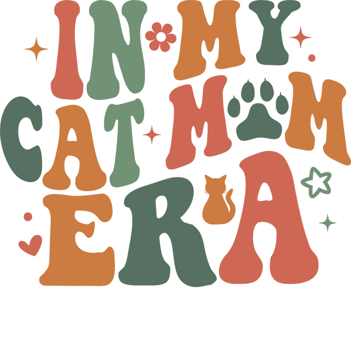 Funny Cat Mom Design pressed on a garment