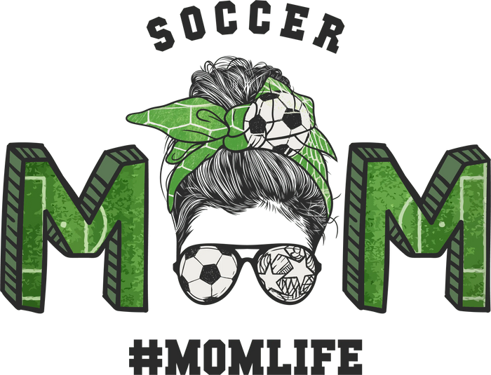 Soccer Mom Design pressed on a garment