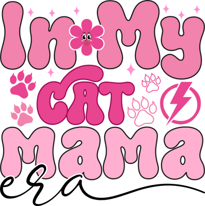 Cat Mama Era Design - DTF Ready To Press - DTF Dallas 