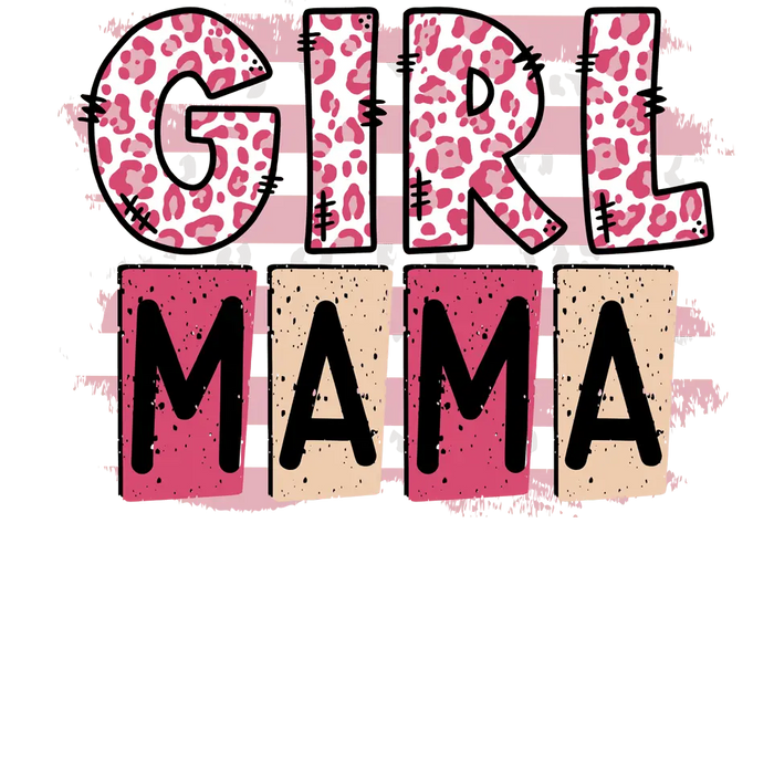 Girl Mama Design  (V1) pressed on a garment