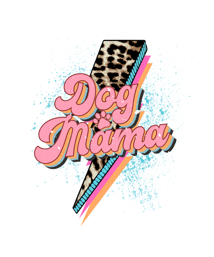 Cool Dog Mom Design pressed on a garment
