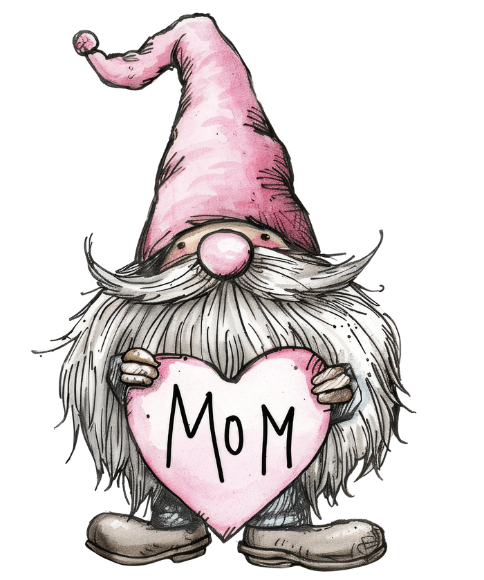Mom Gnome Design pressed on a garment