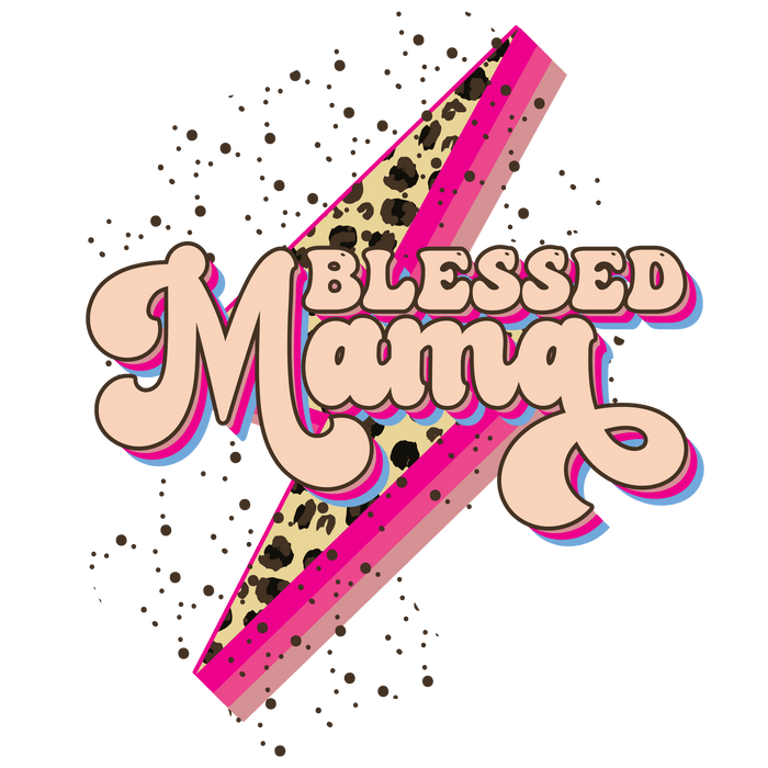 Blessed Mama Design pressed on a garment