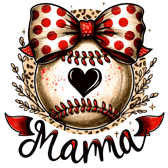 Baseball Mama Design  Athletic Club Collection pressed on a garment