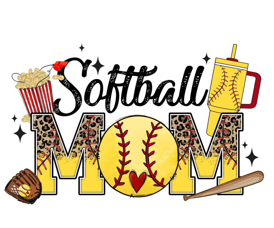 Softball Mom DTF Design - Ready to Press V1 | DTF Dallas