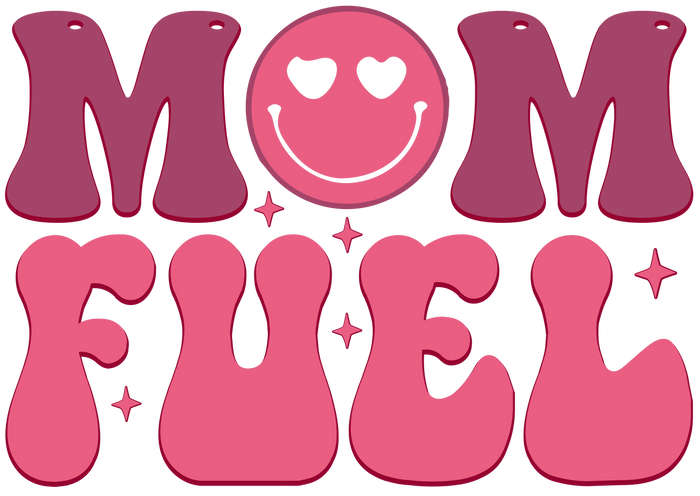 Mom Fuel   V1 pressed on a garment