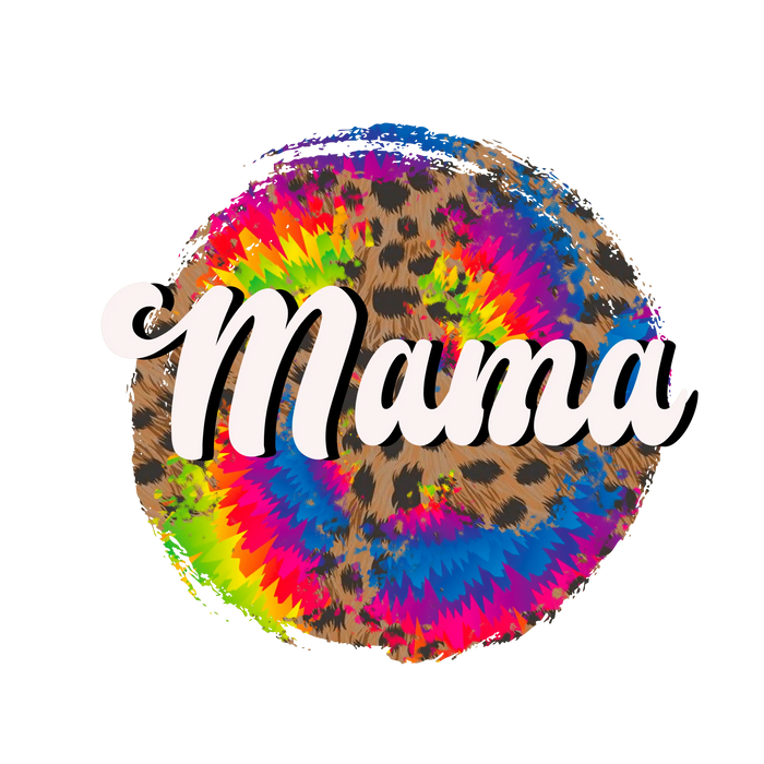 Colorful Mama Design pressed on a garment