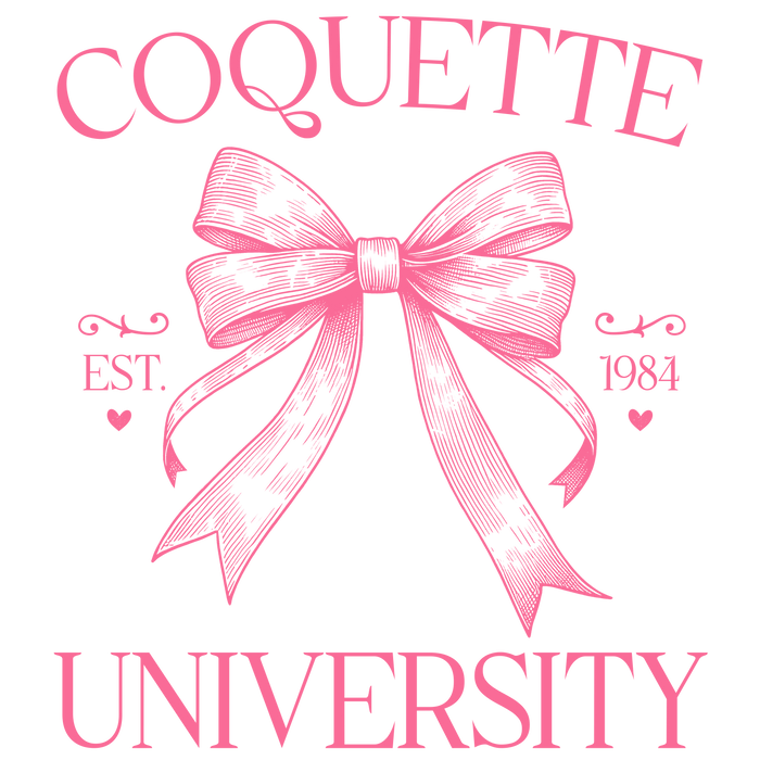 Coquette University Design pressed on a garment