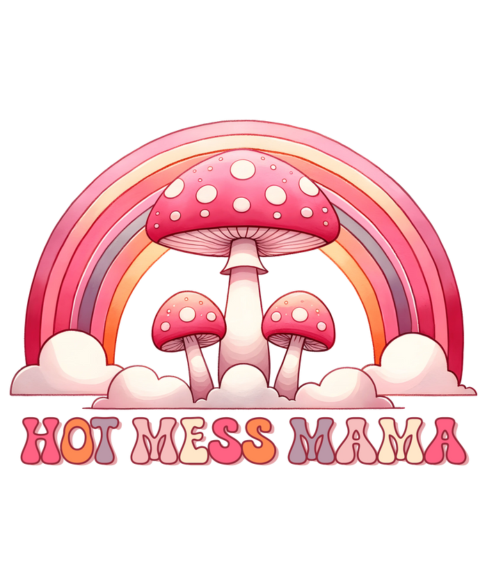 Hot Mess Mama Design  (V3) pressed on a garment