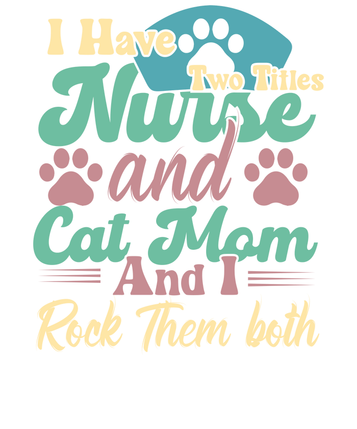 Nurse And Cat Mom Design pressed on a garment