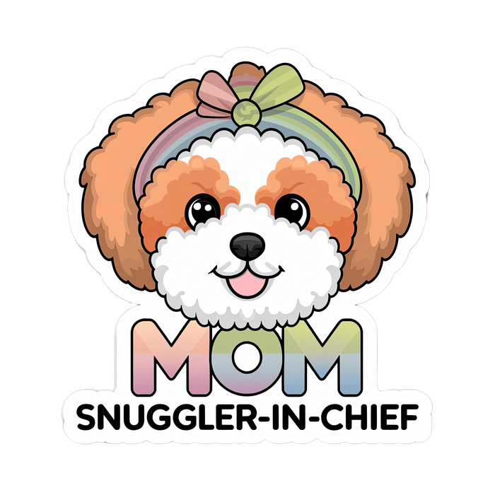 Funny Dog Mama Design pressed on a garment