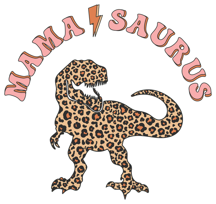 Mamasaurus Design pressed on a garment
