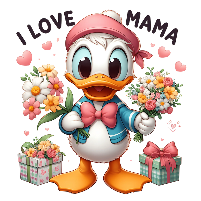 Daisy Duck Mother's Day Design pressed on a garment