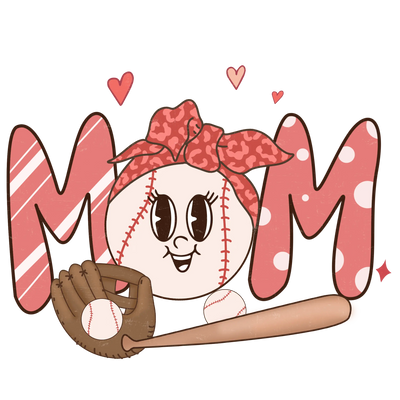 Retro Baseball Mom DTF Design Ready to Press V1 | DTF Dallas - DTF Dallas 