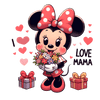 I Love Mom Minnie Mouse Design - DTF Ready To Press