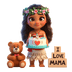 Disney Moana I Love Mama Design - DTF Ready To Press