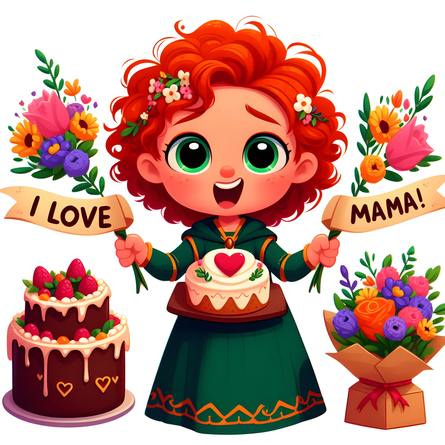 Disney Cute Merida Mother's Day Design | DTF Dallas