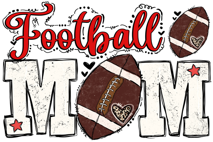 Football Mom Design pressed on a garment