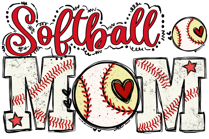 Softball Mother pressed on a garment