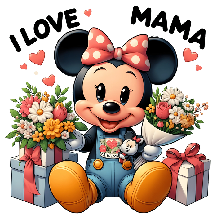 Lovely Mama Minnie   V1 pressed on a garment