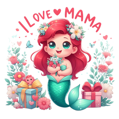 Mother's Day Mermaid Design - DTF Ready To Press - DTF Dallas 