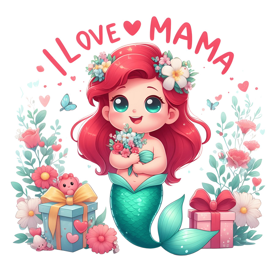 Mother's Day Mermaid Design - DTF Ready To Press