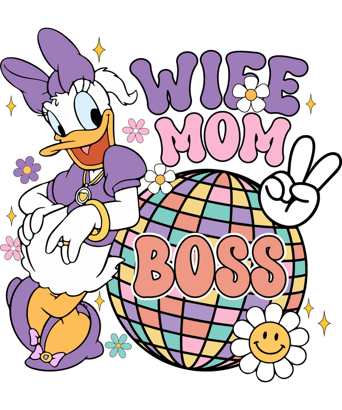 Wife Mom Boss  for Women pressed on a garment