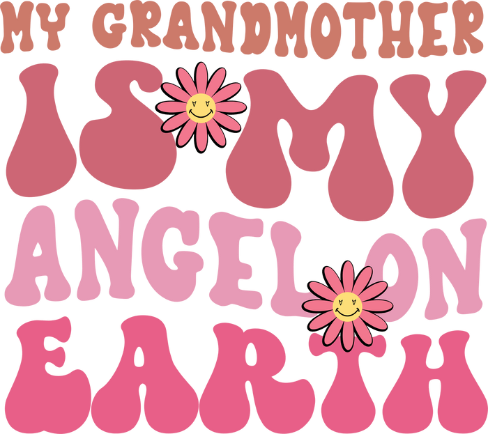 Cute Grandmother Design pressed on a garment