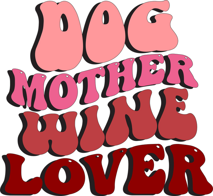 Funny Dog Mother Design pressed on a garment