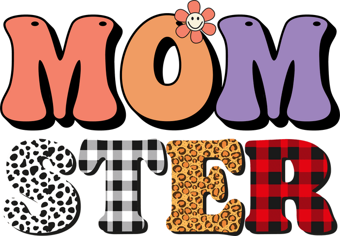 Mom Ster Design pressed on a garment