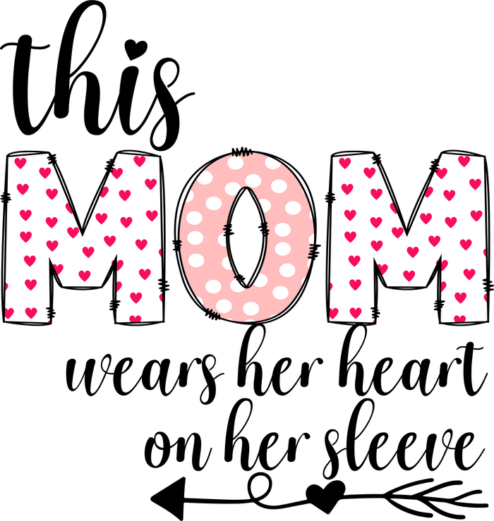 Lovely Mom Design pressed on a garment