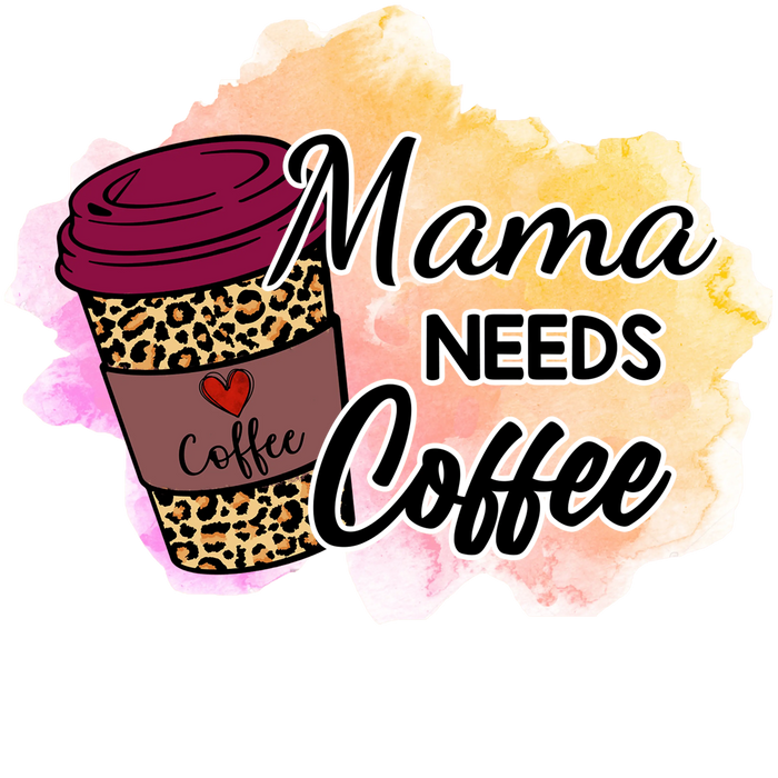 Coffee Lover Mama Design pressed on a garment