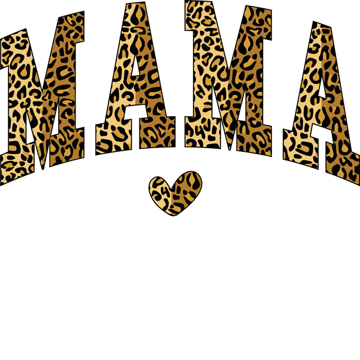 Leopard Mama Design pressed on a garment