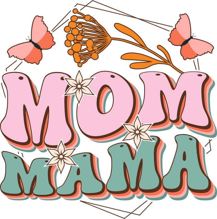 Cute Mother's Day Design  V1 pressed on a garment