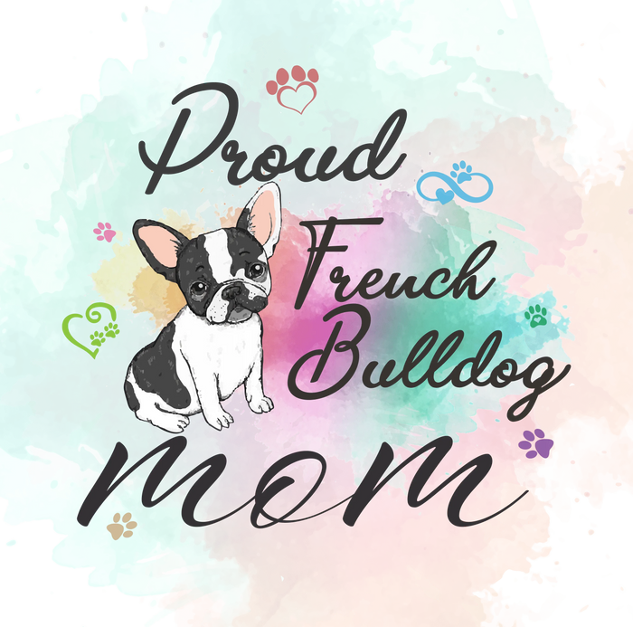 Bulldog Mom Design pressed on a garment
