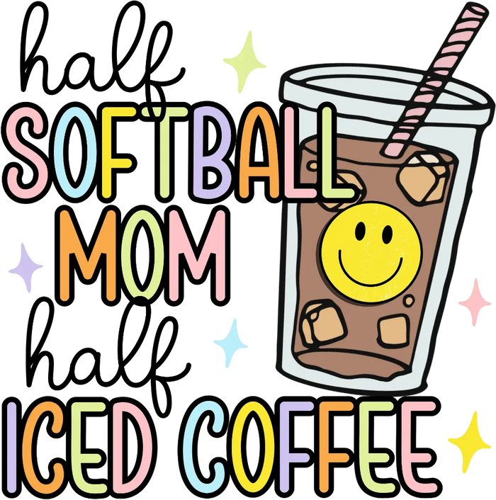 Funny Softball Mom Design pressed on a garment