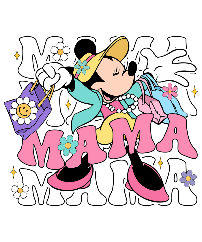 Mothers Day Minnie Design pressed on a garment