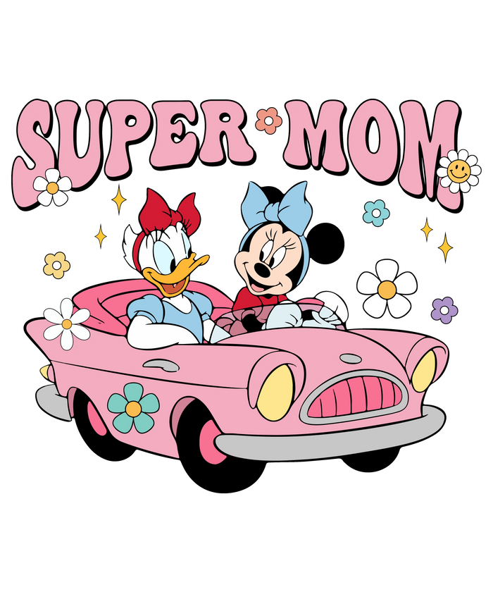 Super Mom   V1 pressed on a garment