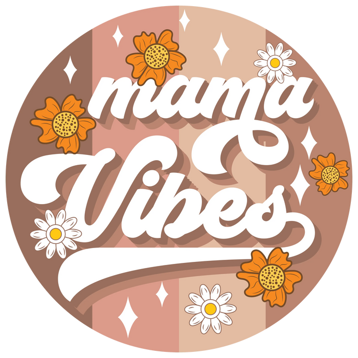 Cool Mama Vibes Design pressed on a garment