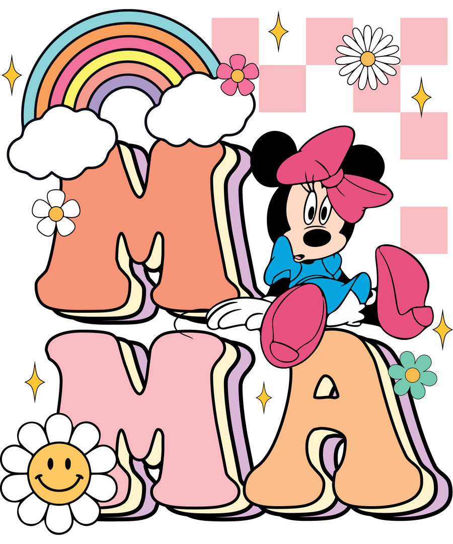 Retro Mama Vibes Design - DTF Ready To Press