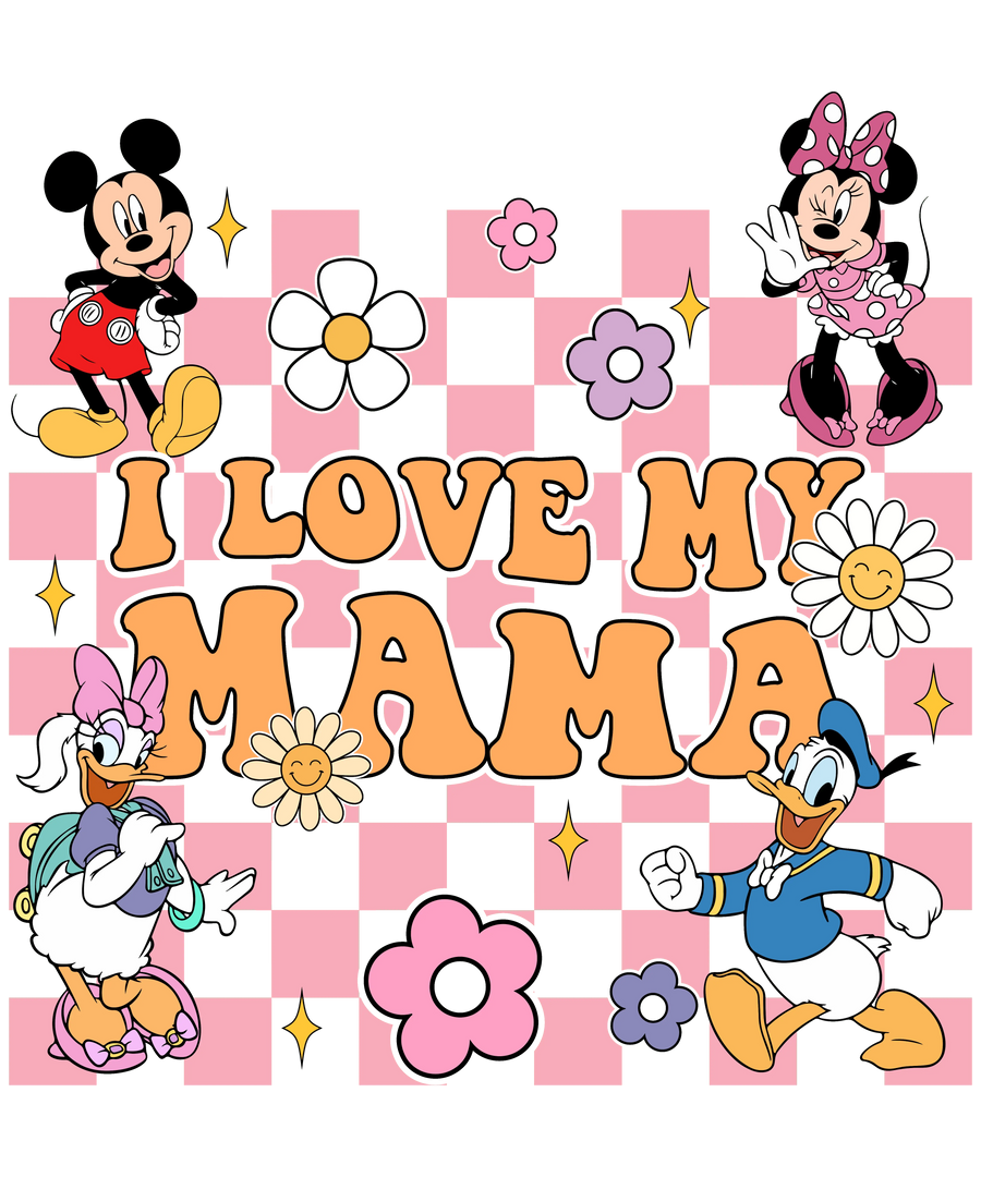 Cute Lovely Mama Design - DTF Ready To Press