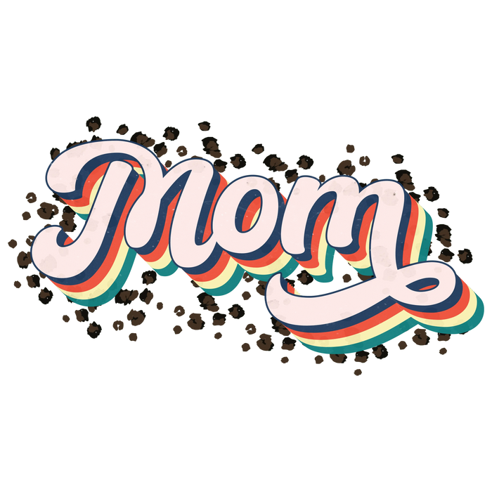 Leopard Mom Design pressed on a garment