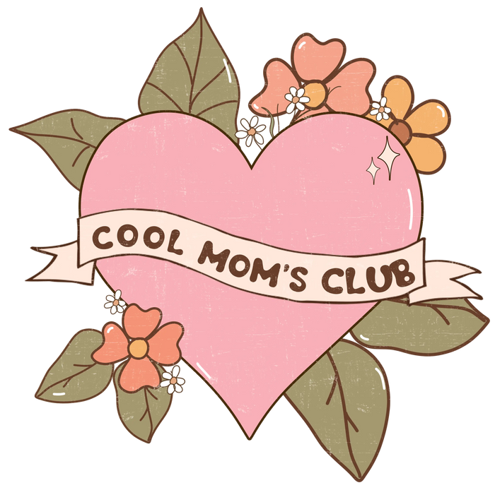 Cool Mom' Club Design pressed on a garment
