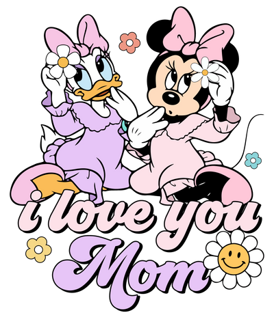 I Love You Mom Minnie Design - DTF Ready To Press - DTF Dallas 