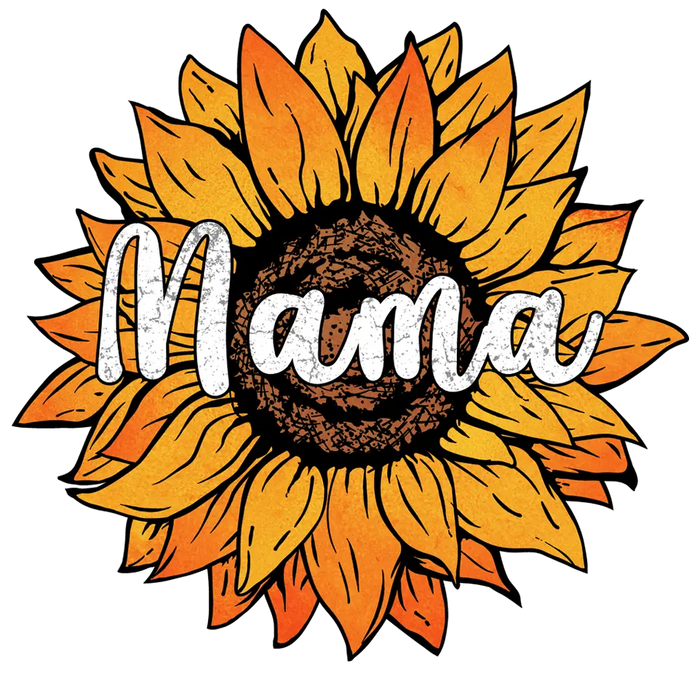 Sunflower Mama Design pressed on a garment