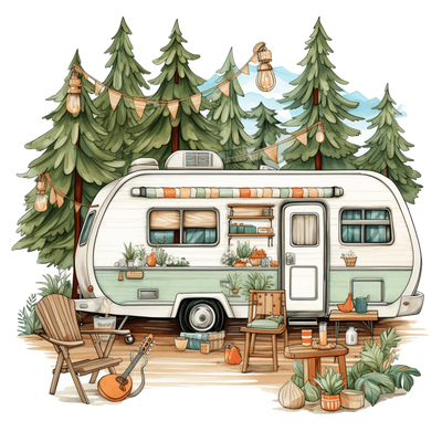 Summer Camping DTF Design - Ready to Press V1 | DTF Dallas - DTF Dallas 