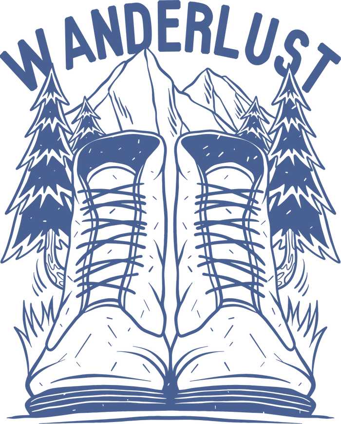 Wanderlust Design pressed on a garment